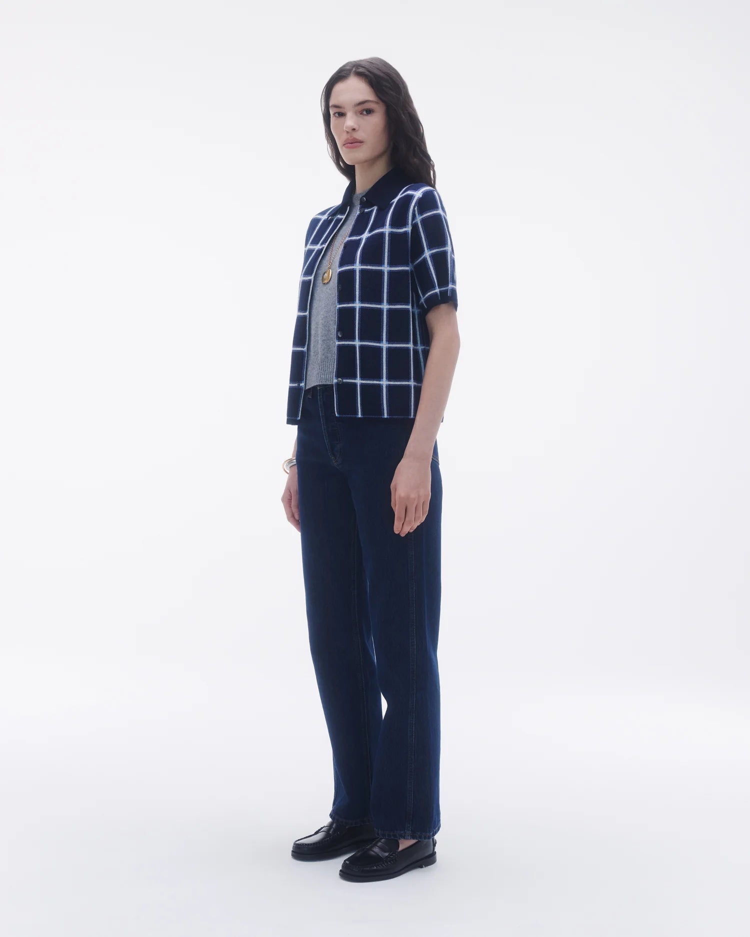 Guest in Residence Picnic Plaid Shirt Button Uo 