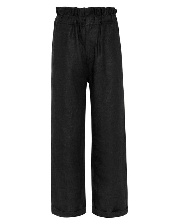 Posse Ducky Pant - Black linen pants - Posse linen pants