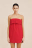 Posse Beryl Strapless Mini Dress - Red Mini Dress- Holiday Mini Dress- Strapless Mini Dress - Posse 