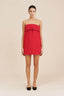 Posse Beryl Strapless Mini Dress - Red Mini Dress- Holiday Mini Dress- Strapless Mini Dress - Posse 