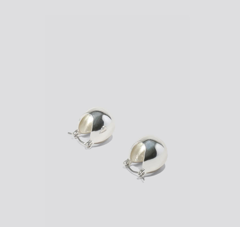 Rachel Comey Baby Keel Hoop Silver, Rachel Comey Earrings, Small Silver Hoops, Silver Huggies 