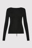 St. Agni Rouleau Reversible Knit Top - Black Long Sleeve