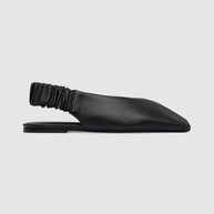 St. Agni Envelope Sling Back Flats, Black Sling Back Flats , Womens Flats 