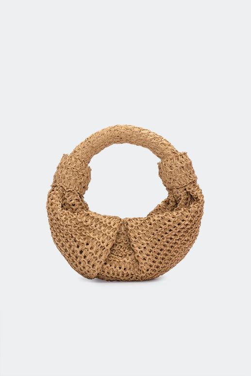 Raffia Lopsy Bag