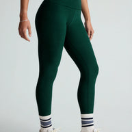 Beyond Yoga Spacedye Caught in The Midi High Waisted Legging in Dark Spruce Green Heather 