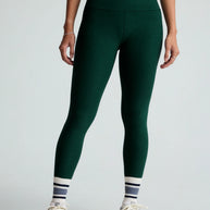 Beyond Yoga Spacedye Caught in The Midi High Waisted Legging in Dark Spruce Green Heather 