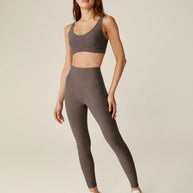 Spacedye Caught In The Midi High Waisted Legging | Soft Umber Heather