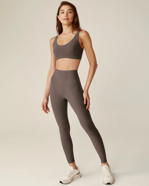 Spacedye Caught In The Midi High Waisted Legging | Soft Umber Heather