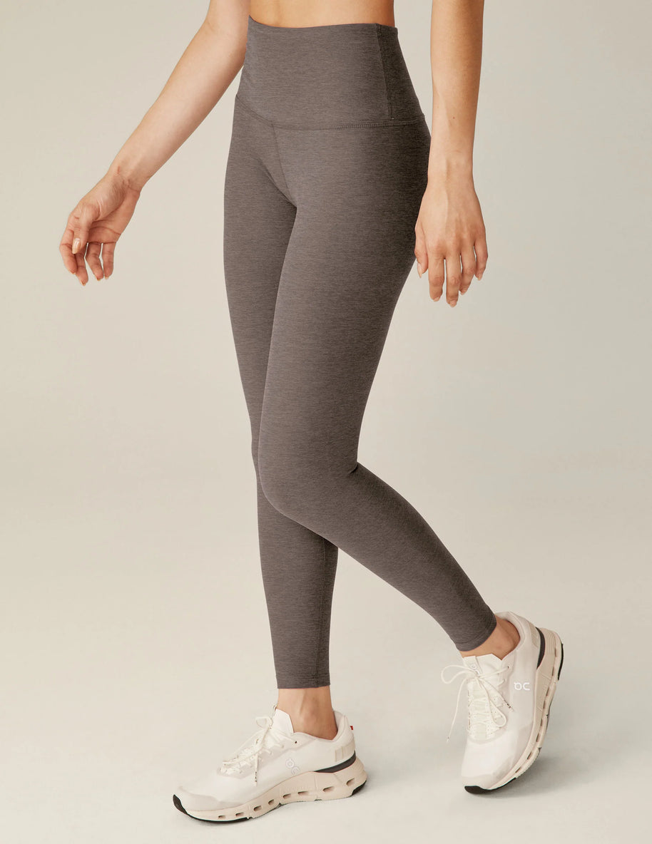 Spacedye Caught In The Midi High Waisted Legging | Soft Umber Heather