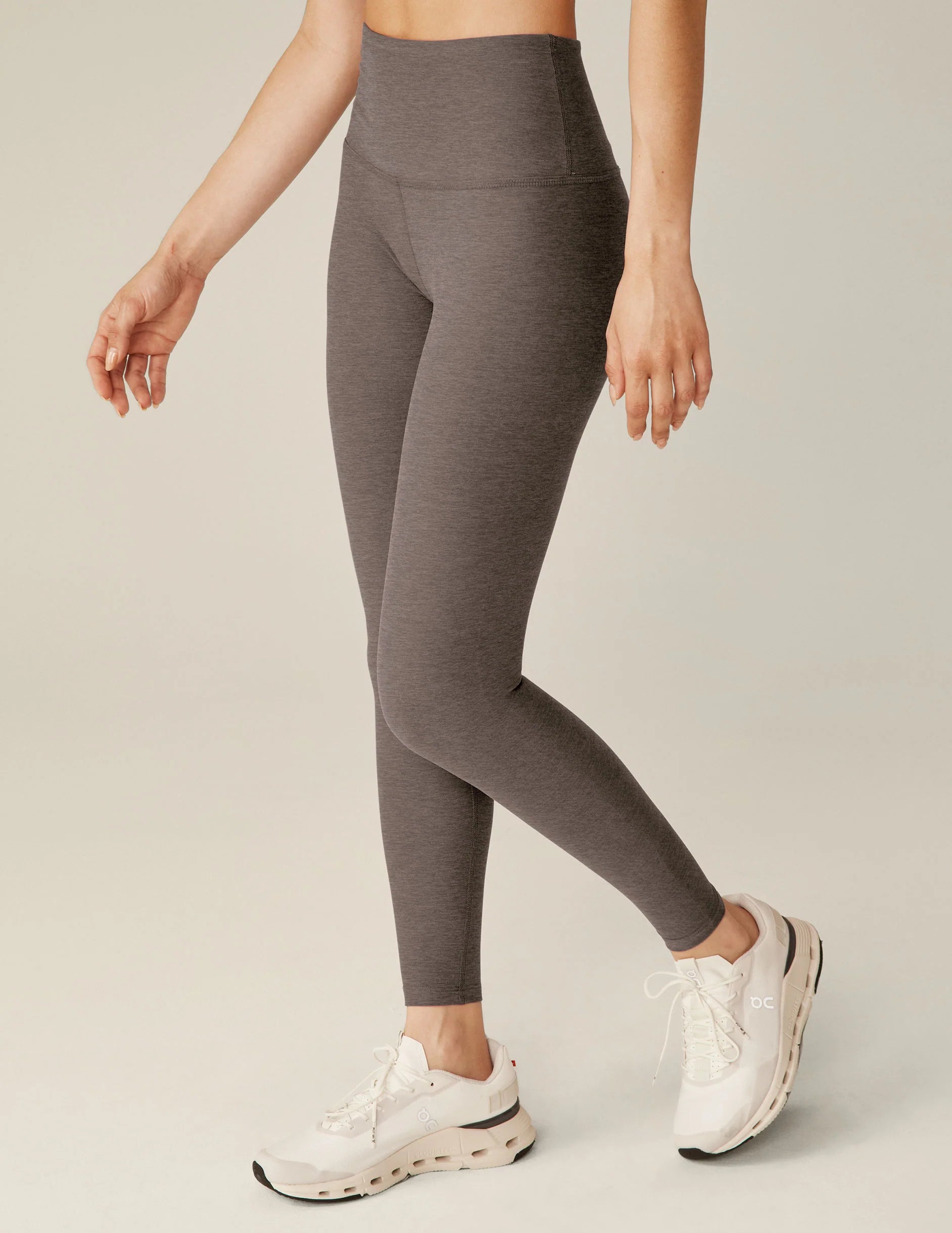 Spacedye Caught In The Midi High Waisted Legging | Soft Umber Heather