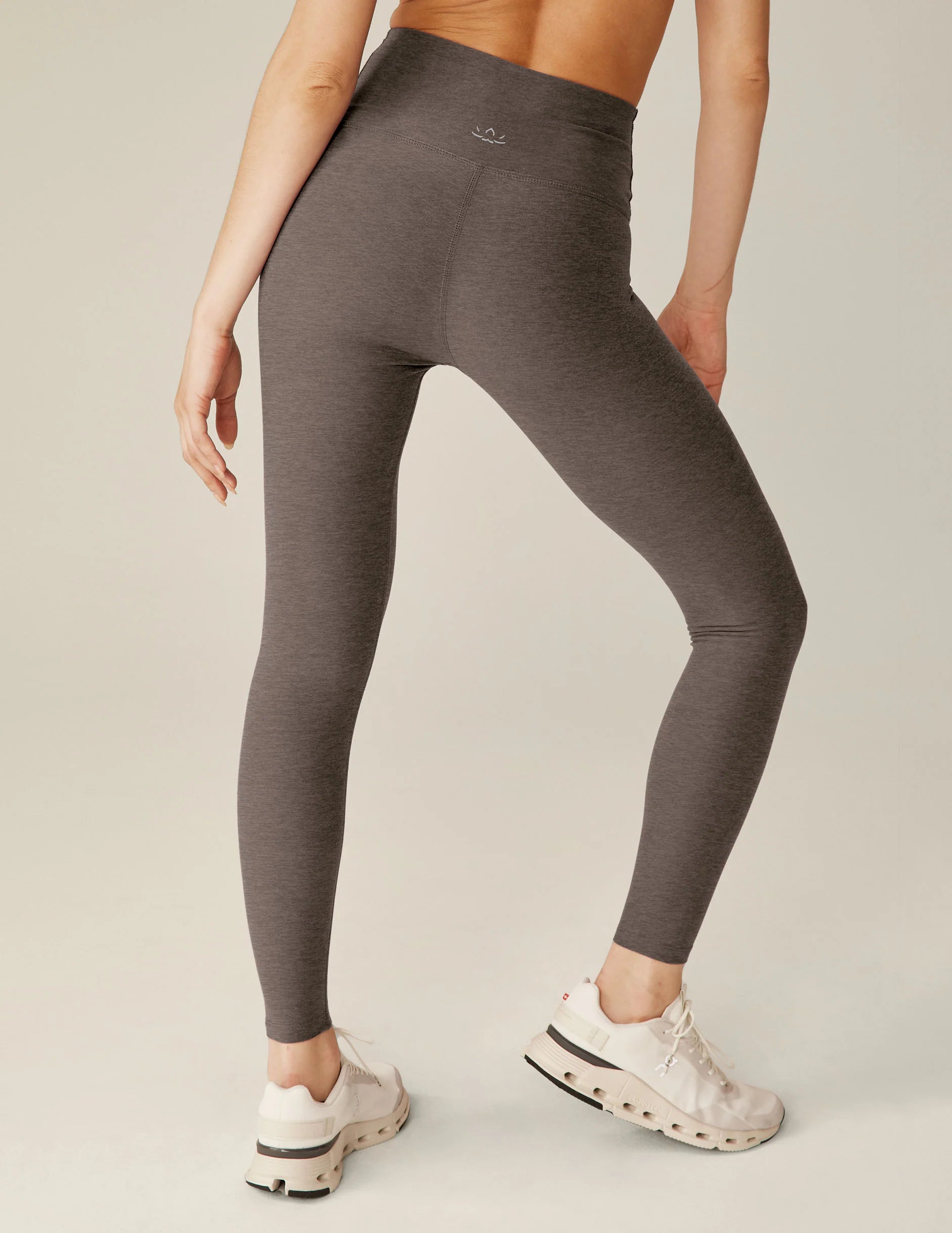 Spacedye Caught In The Midi High Waisted Legging | Soft Umber Heather