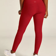 Spacedye at your leisure high waisted leggings ruby red 