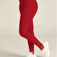 Spacedye at your leisure high waisted leggings ruby red 