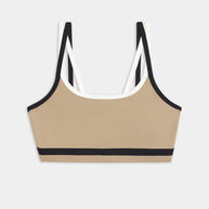 Eva Rigor Double Strap Bra | Latte & Black