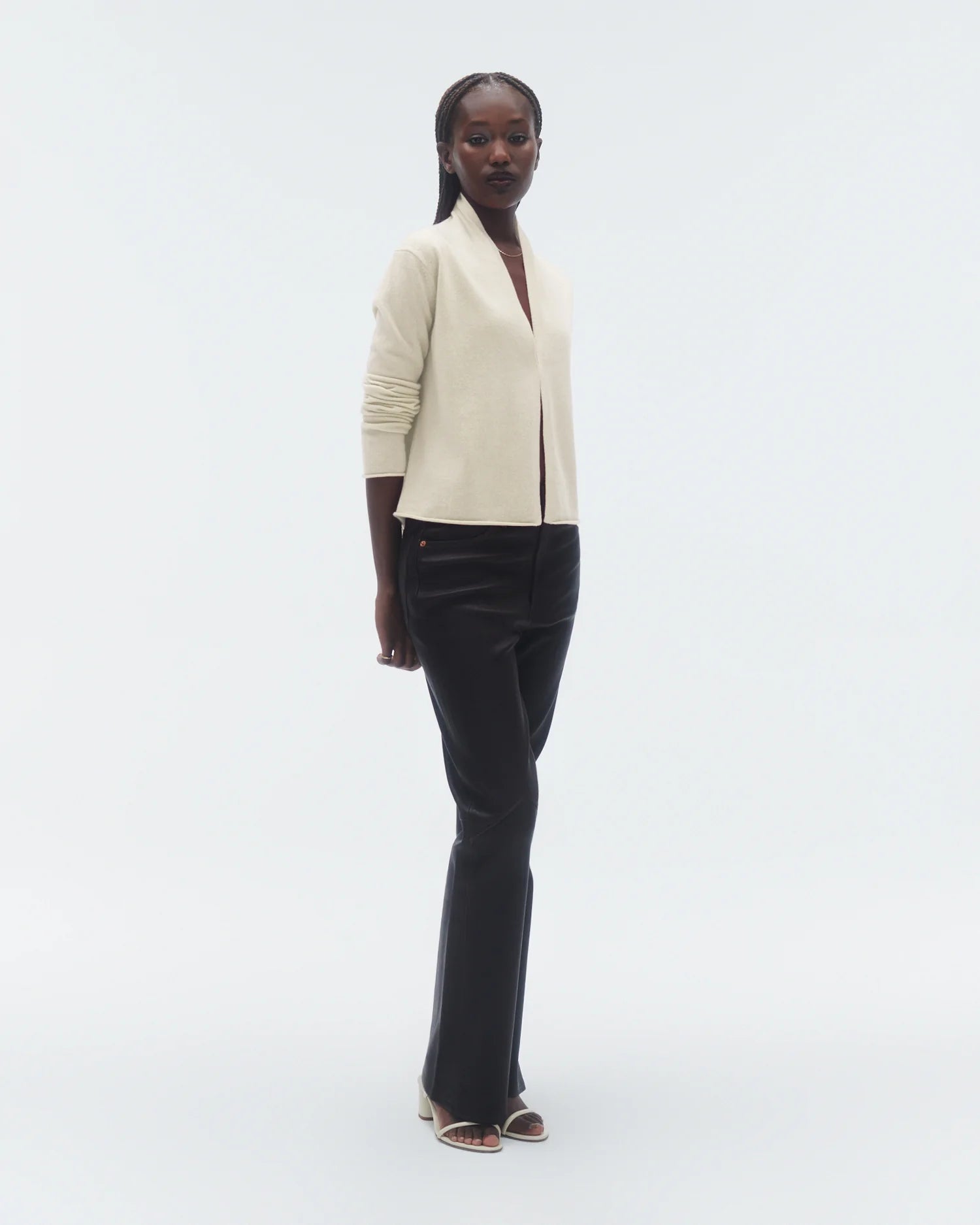 Guest in Residence Stealth Cardigan in Cream 