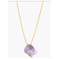 chan luu shell necklace - Diamond chan luu necklace - amethyst necklace