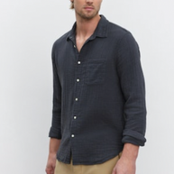 Elton Cotton Gauze Button-Up Shirt