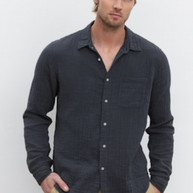 Elton Cotton Gauze Button-Up Shirt