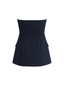 The Phoebe Bustier in Navy Pinstripe