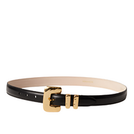 déhanche tetra hammered rectangle belt - tetra belt black and gold 