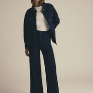 favorite daughter mischa cord wide leg pant navy - corduroy navy pant 