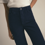 favorite daughter mischa cord wide leg pant navy - corduroy navy pant 