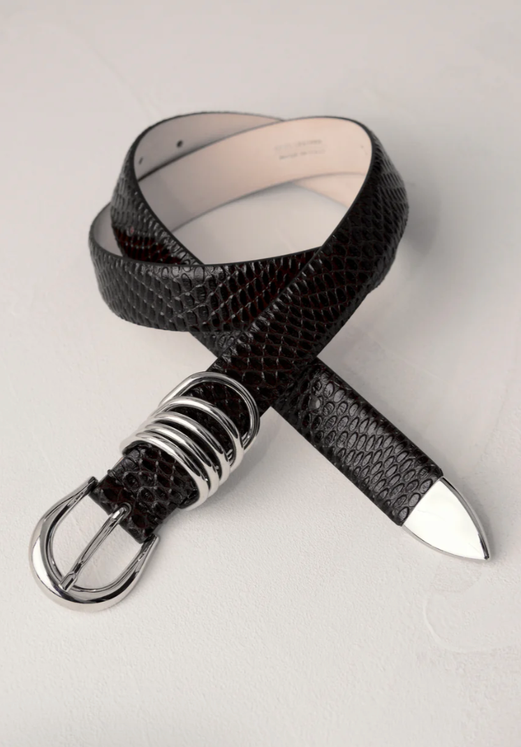 dehanche - déhanche belt - hollyhock viper black silver