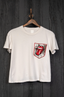 madeworn crop tee - rolling stones patch pocket velvet cotton tee - vintage band tee