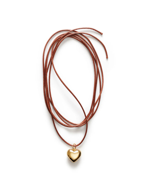 Heart On A String 24K Gold-Plated Necklace