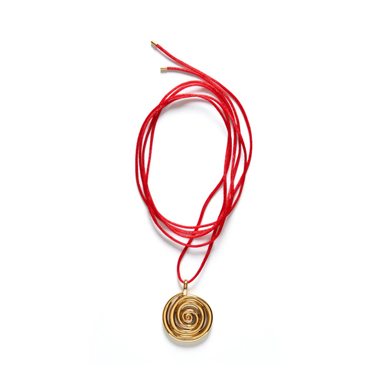 anni lu - spiral on a string - anni lu spiral on red string cord necklace