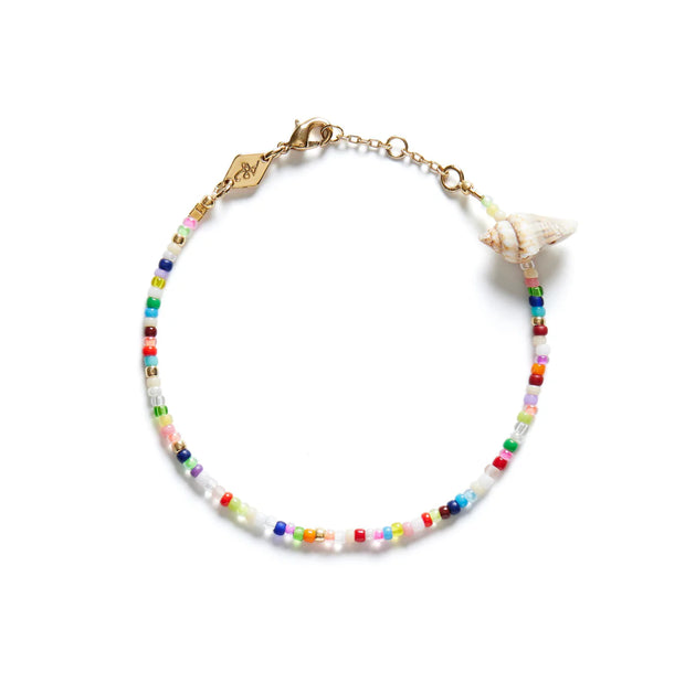 Anni lu fiesta shell bracelet - anni lu mixed beaded bracelet - arm party bracelet