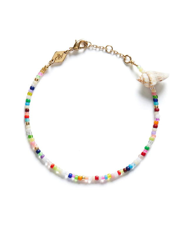 Anni lu fiesta shell bracelet - anni lu mixed beaded bracelet - arm party bracelet