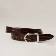 Dehanche Mija Coco Belt - Chocolate brown minimalist belt - everyday classic belt 