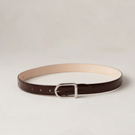 Dehanche Mija Coco Belt - Chocolate brown minimalist belt - everyday classic belt 