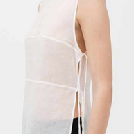 Semi Sheer Patchwork Top | Salt