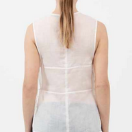 Semi Sheer Patchwork Top | Salt