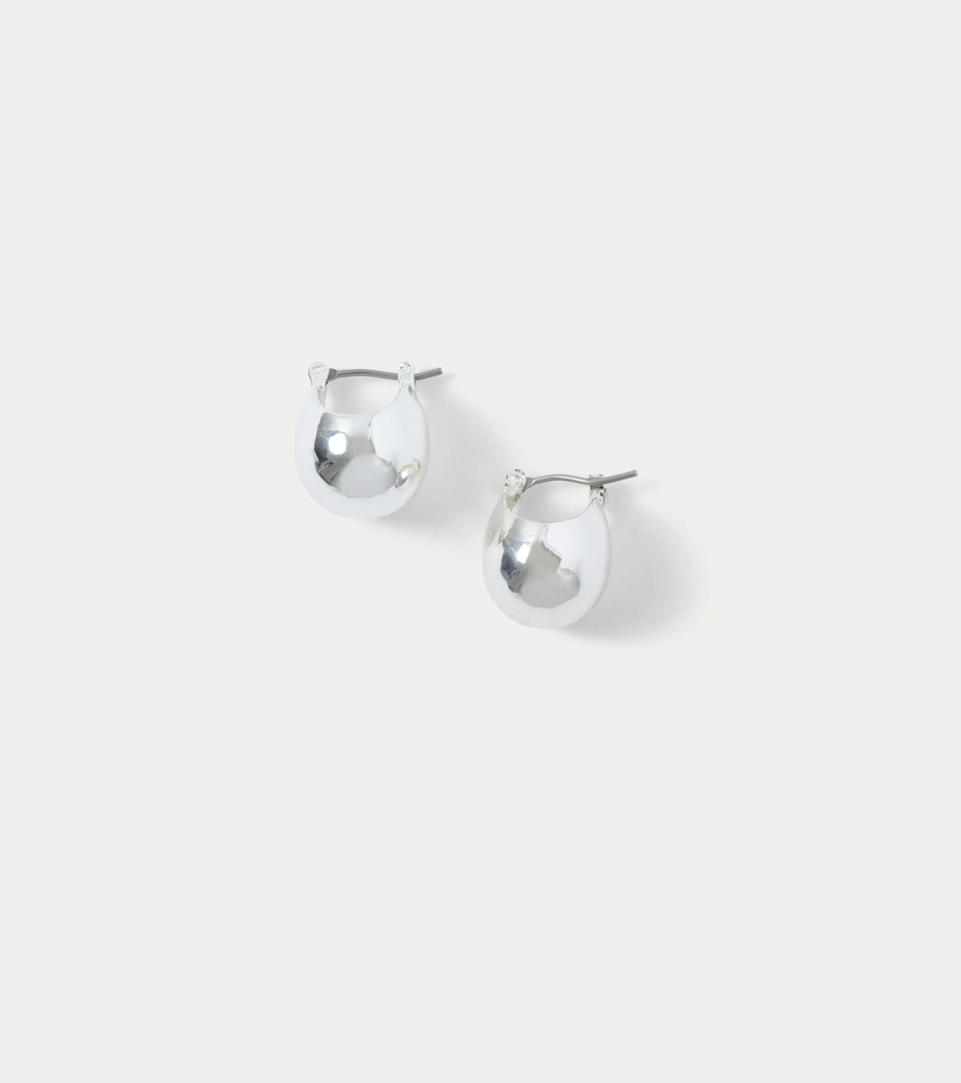 Rachel Comey Baby Keel Hoop Silver, Rachel Comey Earrings, Small Silver Hoops, Silver Huggies 