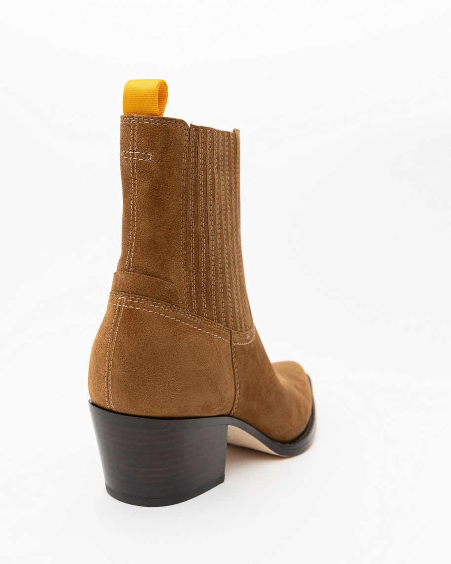 Oncept Wyoming Boot in Cognac, Western Suede Brown Boots 