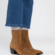 Oncept Wyoming Boot in Cognac, Western Suede Brown Boots 