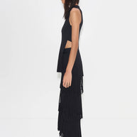 SIMONEMILLER Za Za Knit Fringe Skirt Black