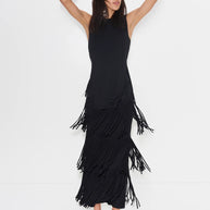 SIMONEMILLER Za Za Knit Fringe Skirt Black