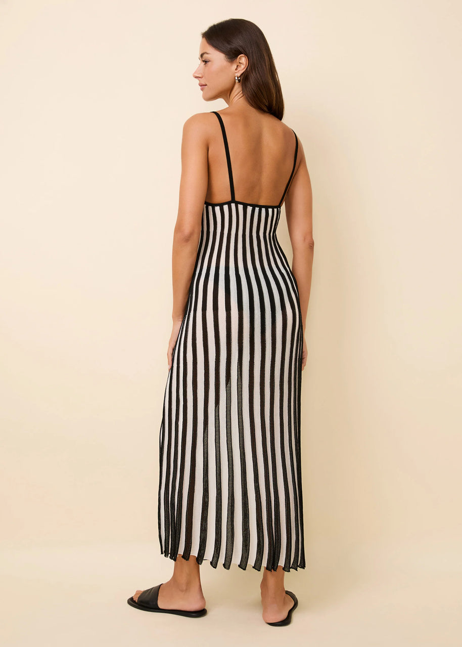 Solid and striped Kaylee cover up dress 