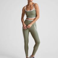 Spacedye New Moves High Waisted Midi Legging Sage 