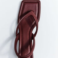 St. Agni Thong Heel in Plum 