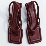 St. Agni Thong Heel in Plum 