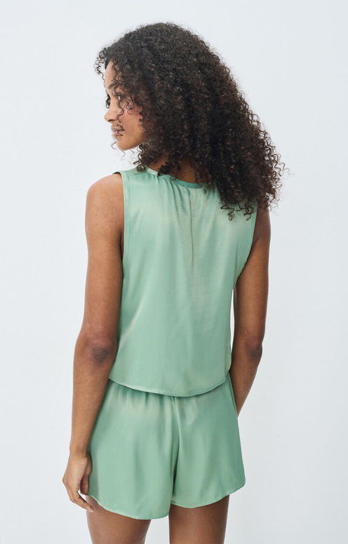 American Vintage Unyl Top in Green Sage