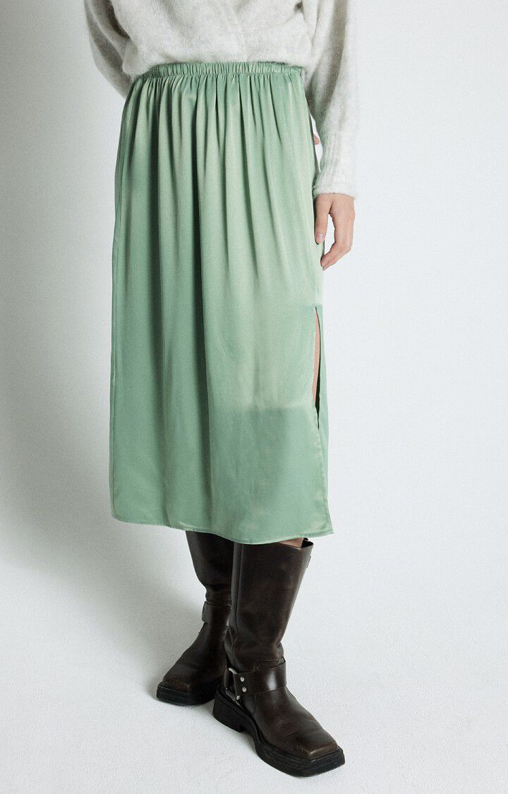 American Vintage Unyl Skirt in Sage Green