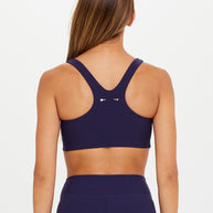 The Upside Peached Jade Bra in Navy, Navy Workout Bra, Navy Sports bra 