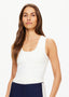 The Upside Onyx Kori Crop Tank White work Out Tank 