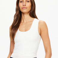 The Upside Onyx Kori Crop Tank White work Out Tank 